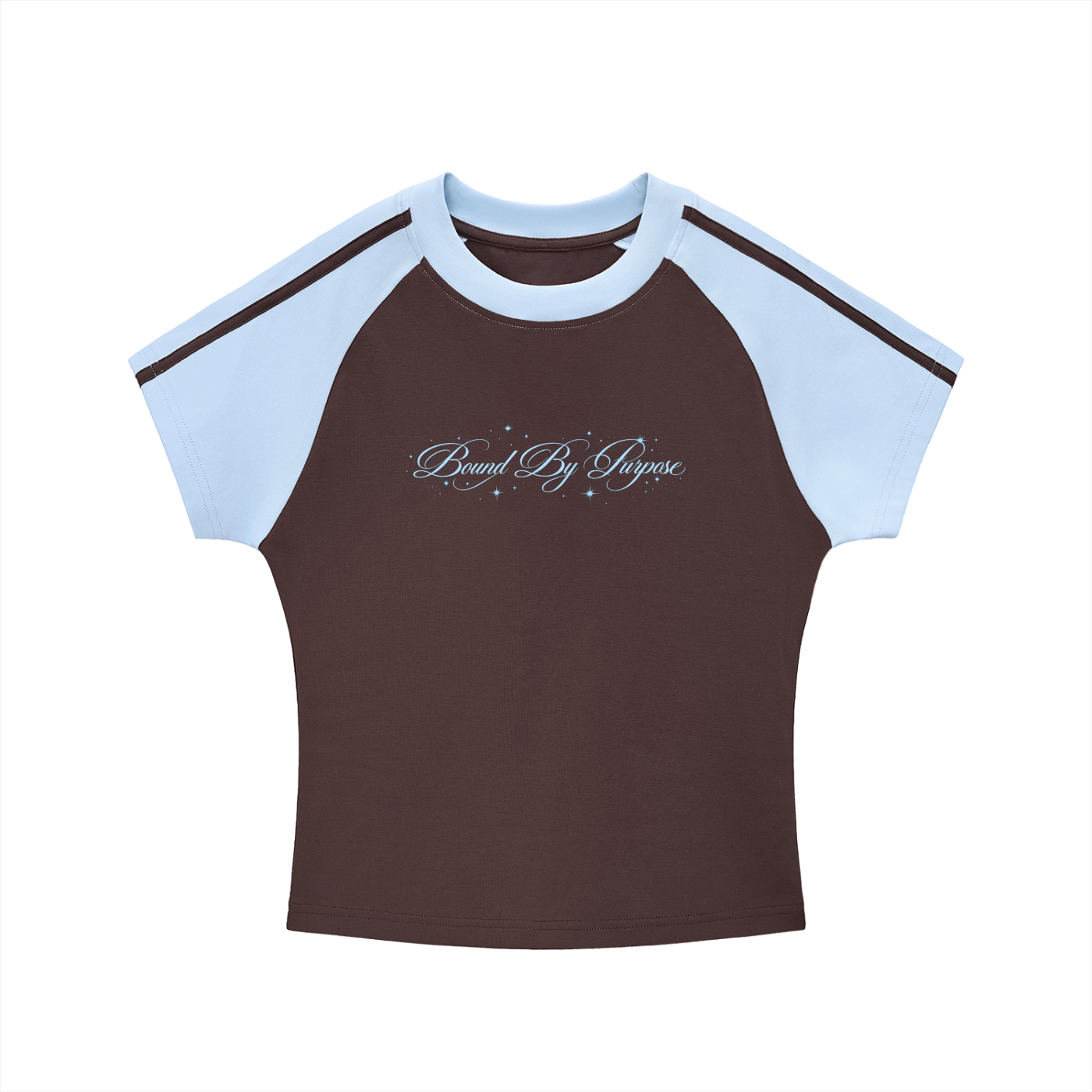 Contrast Stripes Bodycon Raglan  Sleeve T-Shirt