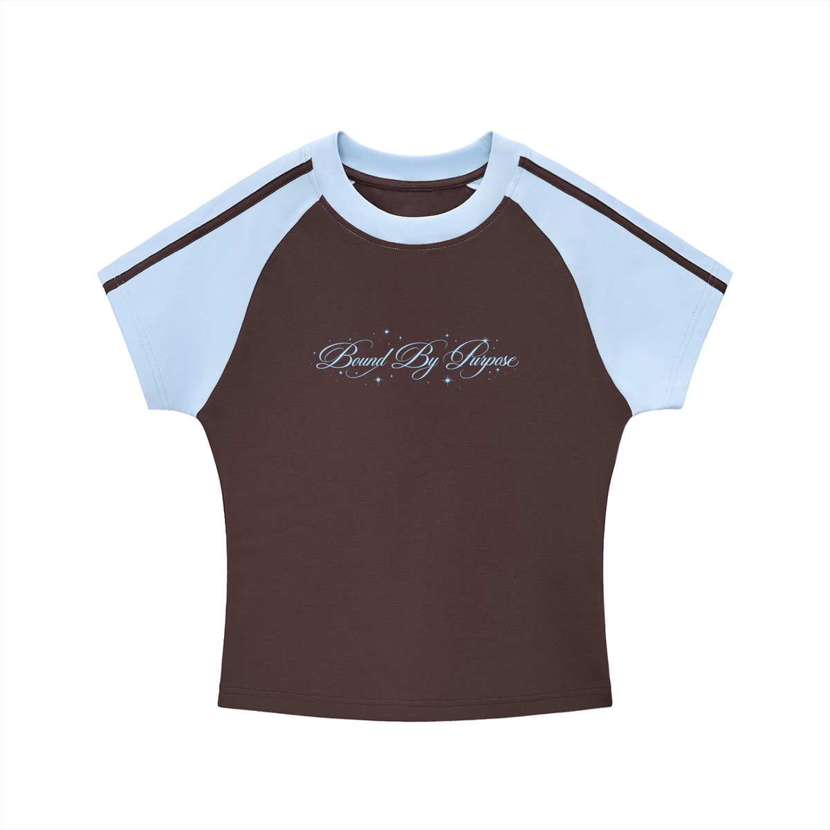 Contrast Stripes Bodycon Raglan  Sleeve T-Shirt