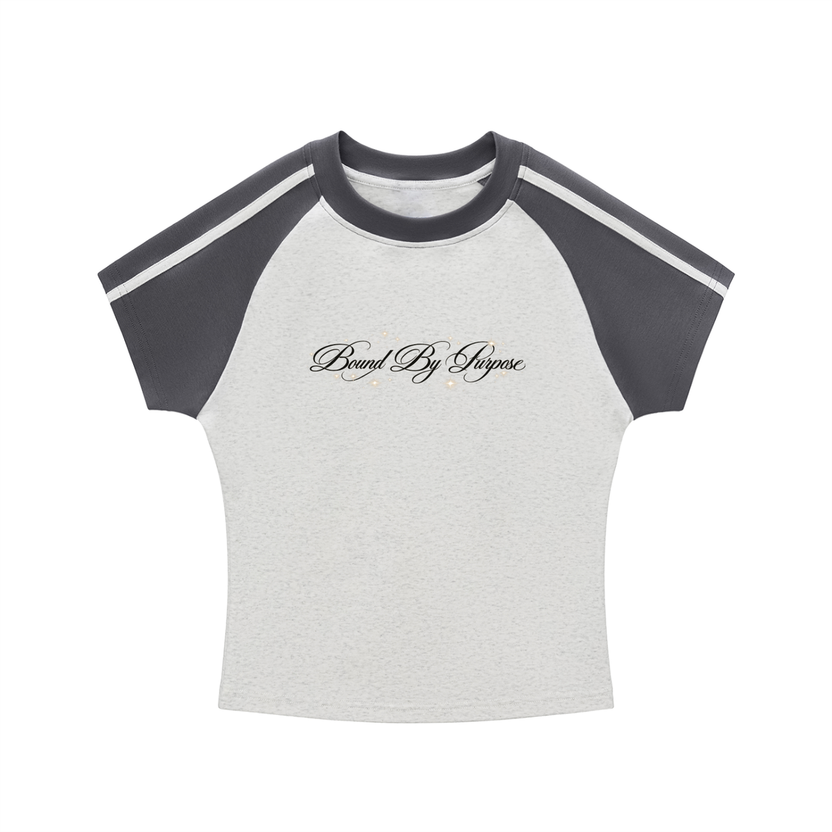 Contrast Stripes Bodycon Raglan  Sleeve T-Shirt