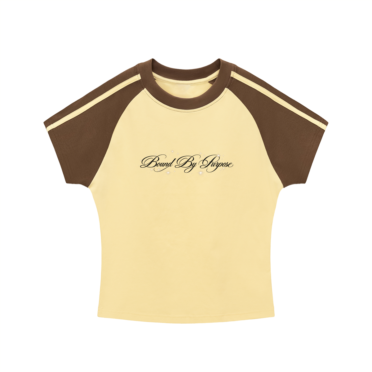 Contrast Stripes Bodycon Raglan  Sleeve T-Shirt